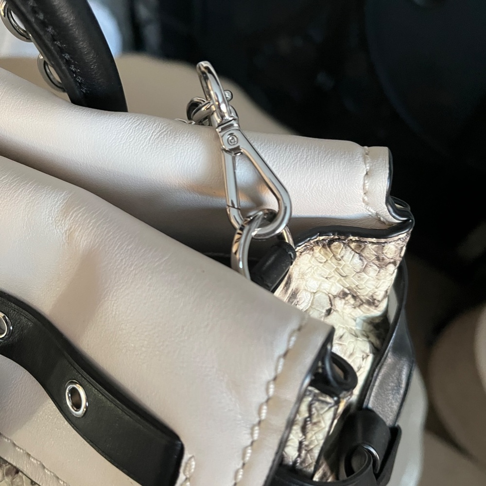 Michael Kors Leather Chain Key Lock Crossbody Satchel - Picture 5 of 10